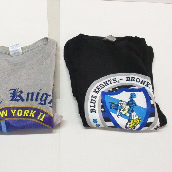 2 BLUE KNIGHTS New York Suicide Run Never Forget Law Enforcement M/C T-Shirts XL - Picture 2 of 11